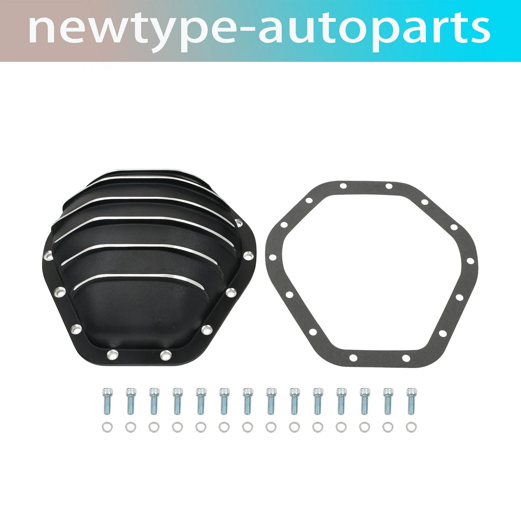 Black Aluminum Differential Rear Cover w/Gasket for Chevy 10.5" (14 Bolt)
