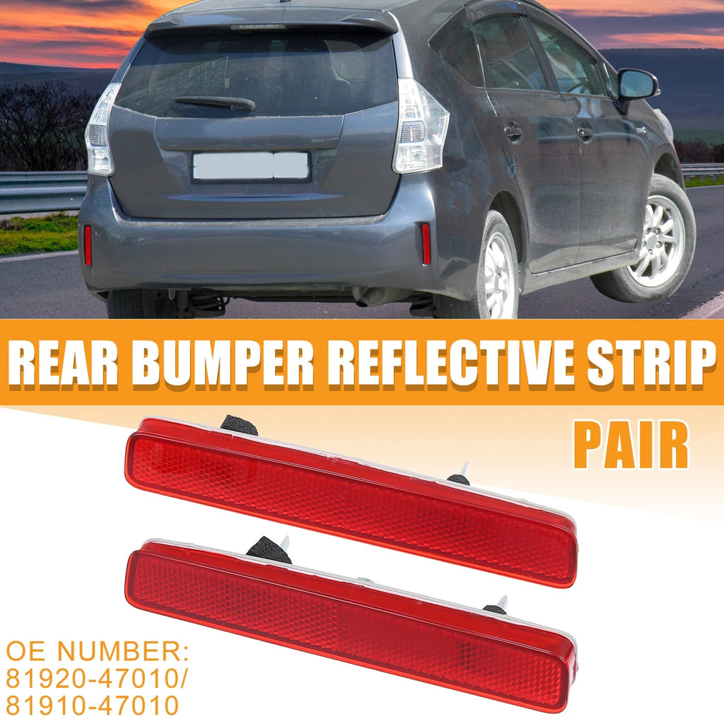 1 Pair Rear Bumper Reflector for Toyota Prius (2010–2015)