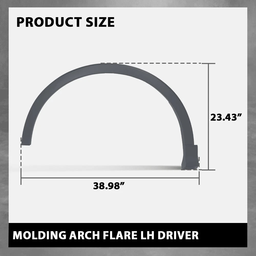 Set of 2 Fender Flare Wheel Arch Molding for Audi Q3 (2019–2024)