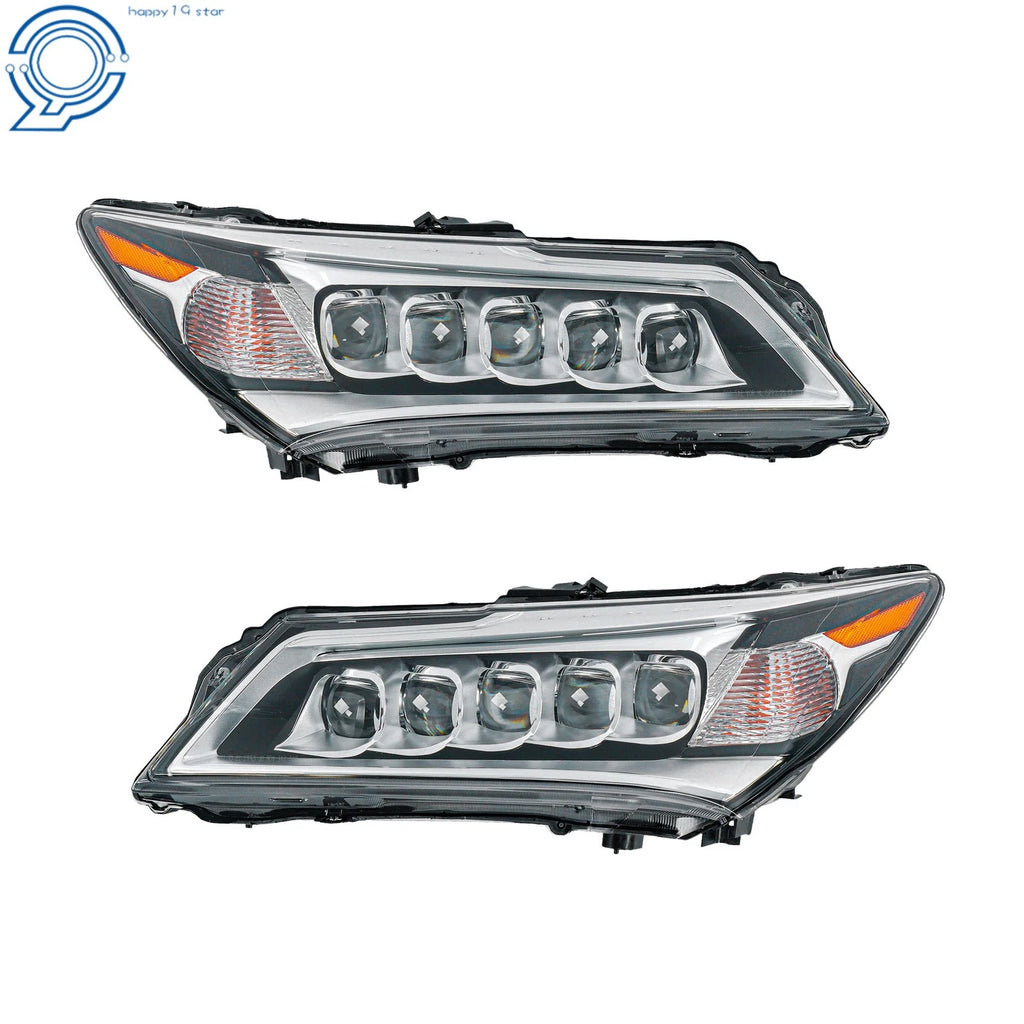 Set of 2 LED Chrome Headlights for Acura MDX (2014-2016)