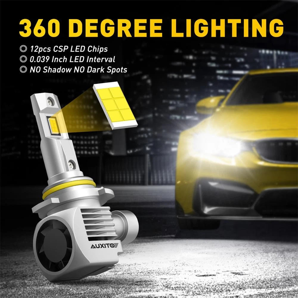 2X CANBUS 9005 LED Headlight Bulbs for High/Low Beam (HB3)