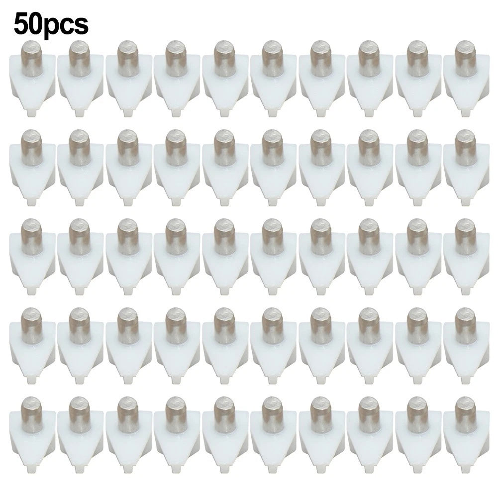 50 Pcs Shelf Studs Pegs with Metal Pin for Universal Shelving