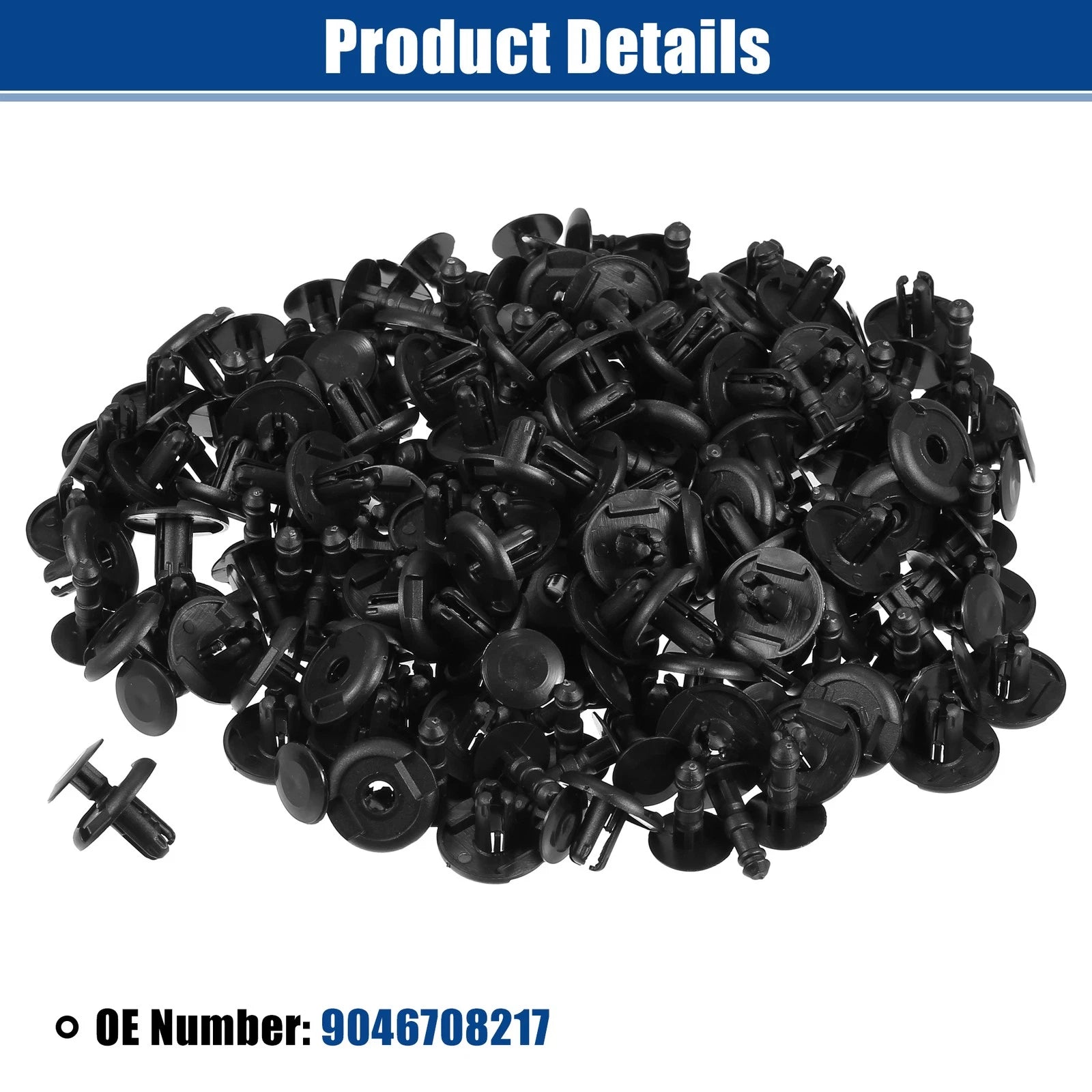 100 Pcs Radiator Cover Retainers Clips for Toyota 4Runner (No. 9046708217)