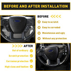 Carbon Fiber Steering Wheel Trim for Ford F150 (2015–2023)