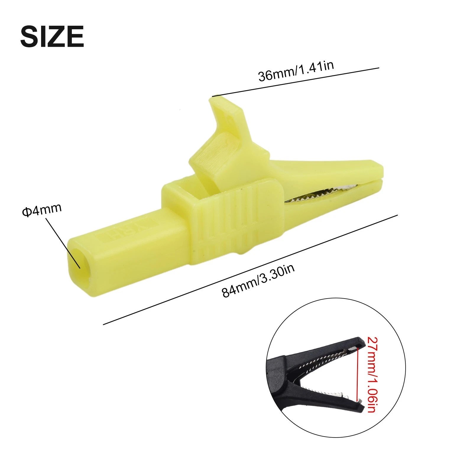 Pack of 5 Copper Crocodile Clips for Multimeter Testing