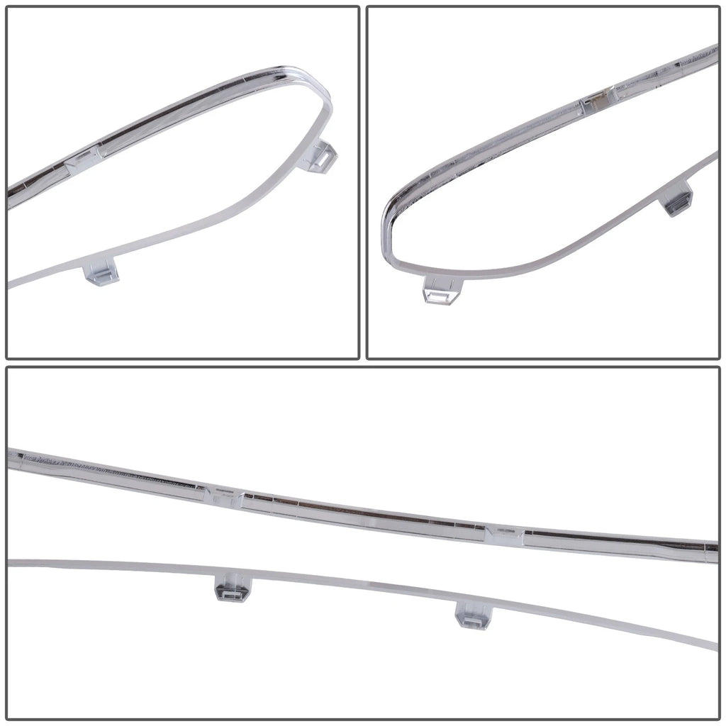 Front Bumper Cover Grille Trim Surround for Ford Fusion (2010–2012) Chrome