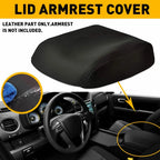 Set of 2 Leather Armrest Console Lid Covers for Honda Pilot (2009–2015)
