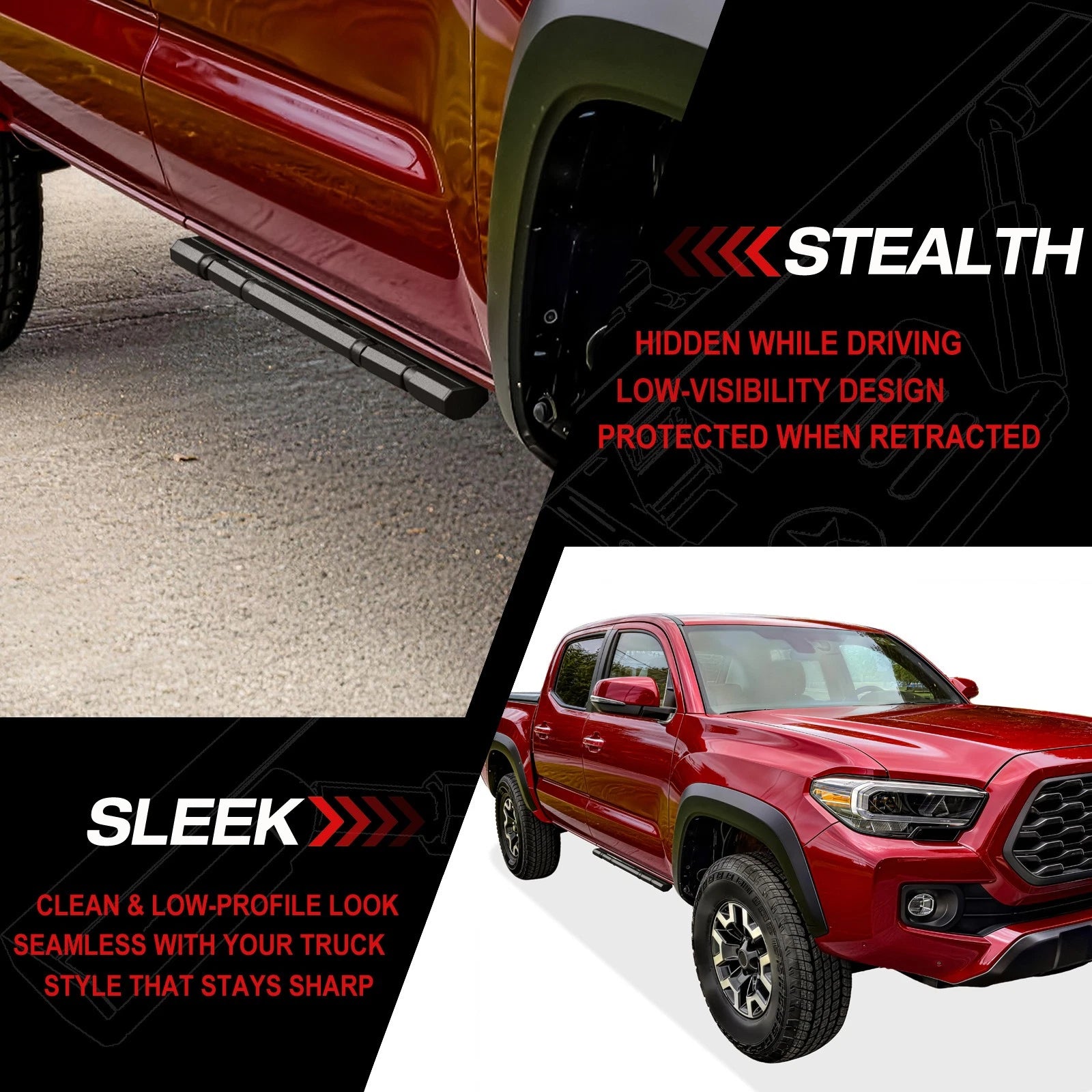 Power Drop Steps for Toyota Tacoma Double Cab (2005-2023)
