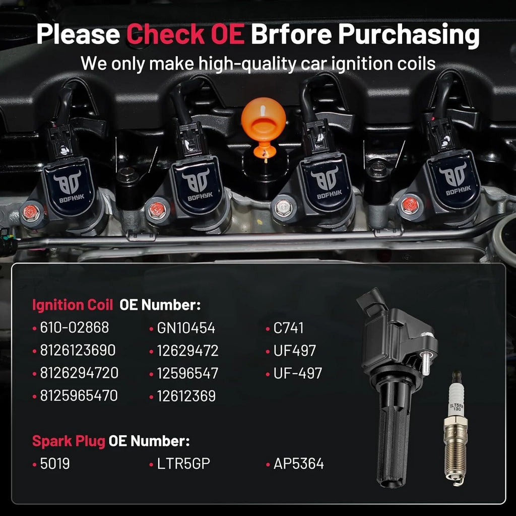 6X Ignition Coils & Spark Plugs for Chevrolet Trailblazer EXT (2002–2006)