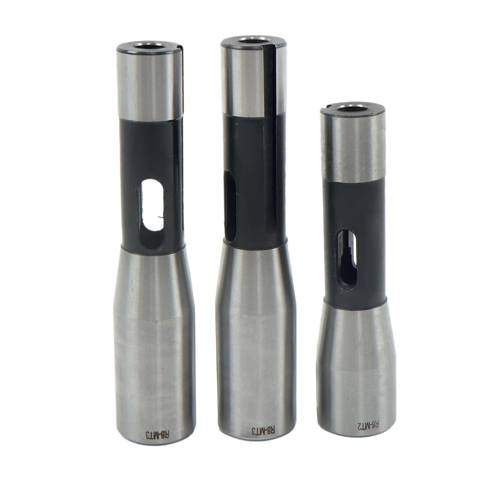 3Pcs R8 Shank Sleeve Set for Bridgeport MT1 MT2 MT3