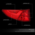 Chrome Red LED Taillight Assembly for Honda Odyssey (2018–2023)