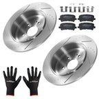 Set of 4 Rear Brake Rotors & Ceramic Pads for Acura MDX (2007–2013) Honda Pilot (2009–2014)