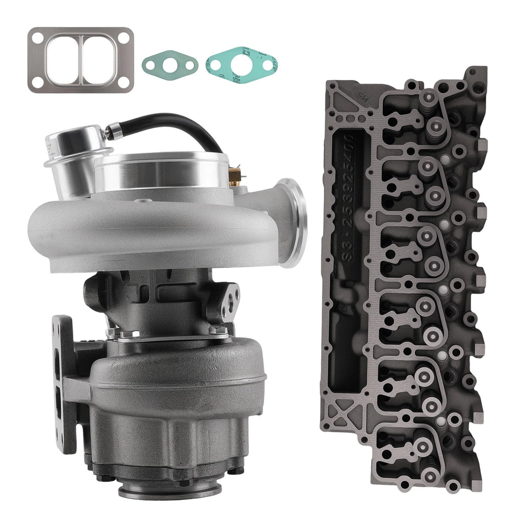 Complete Cylinder Head + HX35W Turbo 3802946 for Dodge Ram 5.9L Diesel (1998)