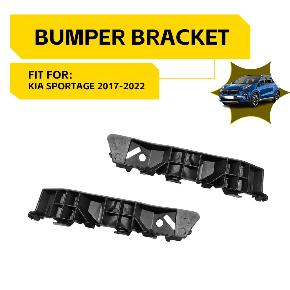 Set of 2 Black Front Bumper Brackets for Kia Sportage (2017–2022) KI1033116 KI1032116 LH RH