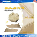 Beige Front Door Panel Covers & Center Console Lid Cover for Honda Accord (2008–2012)