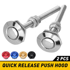 Set of 2 Quick Release Hood Pins for Universal Vehicles 