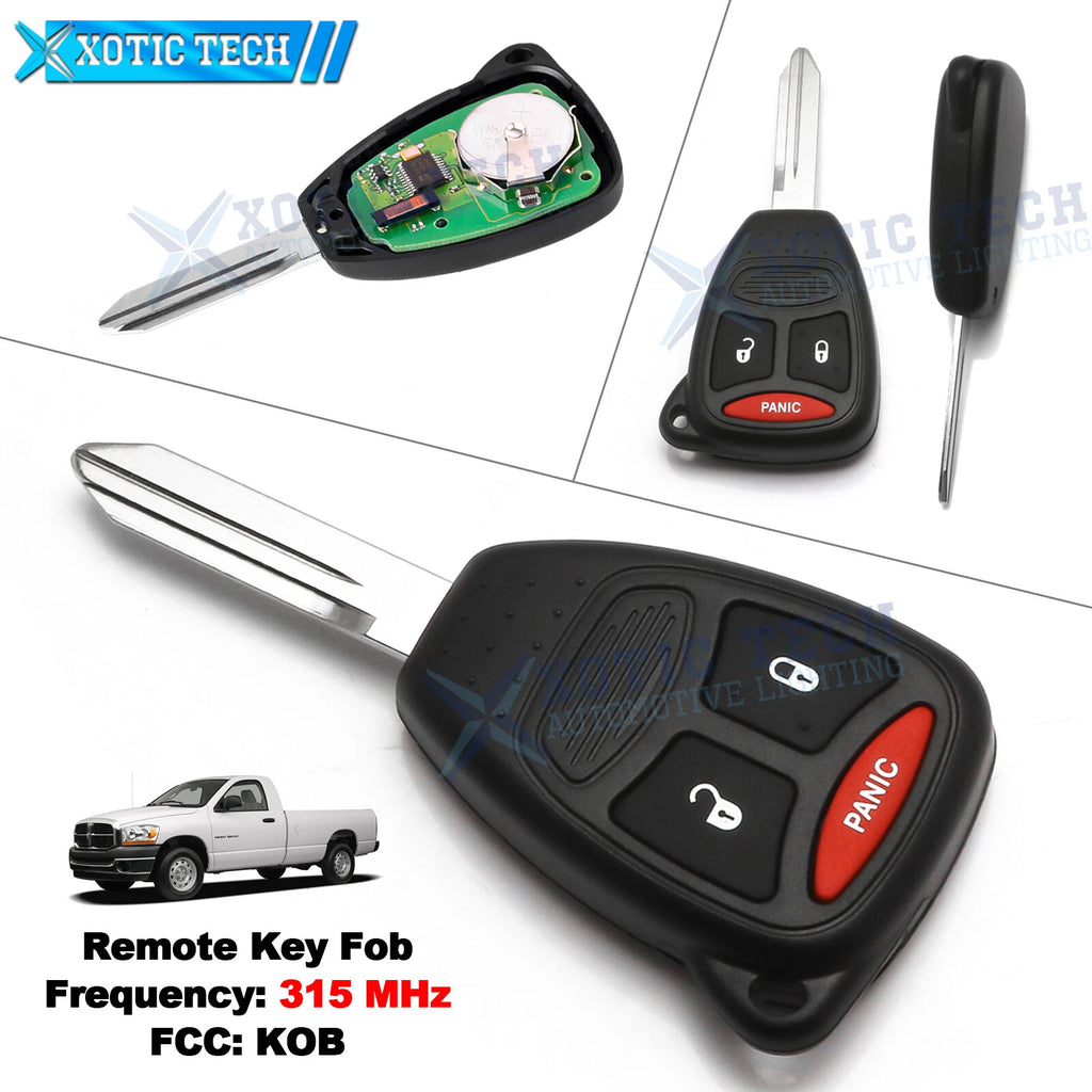 Keyless Entry Remote Key Fob for Dodge Ram (2006–2008) 3-Button