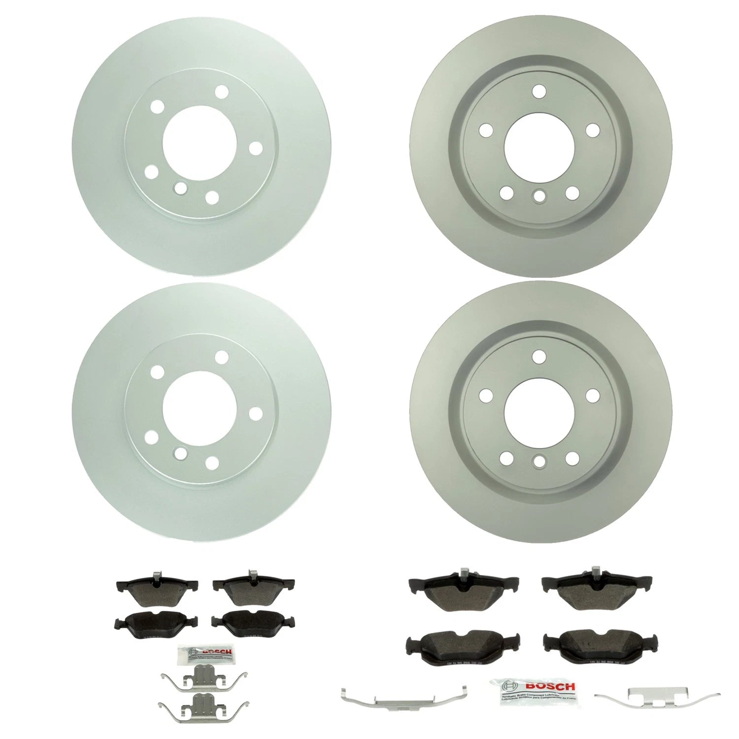 Bosch Quietcast Disc Brake Pad Kit & Rotors for BMW E90 328i (2007–2013)