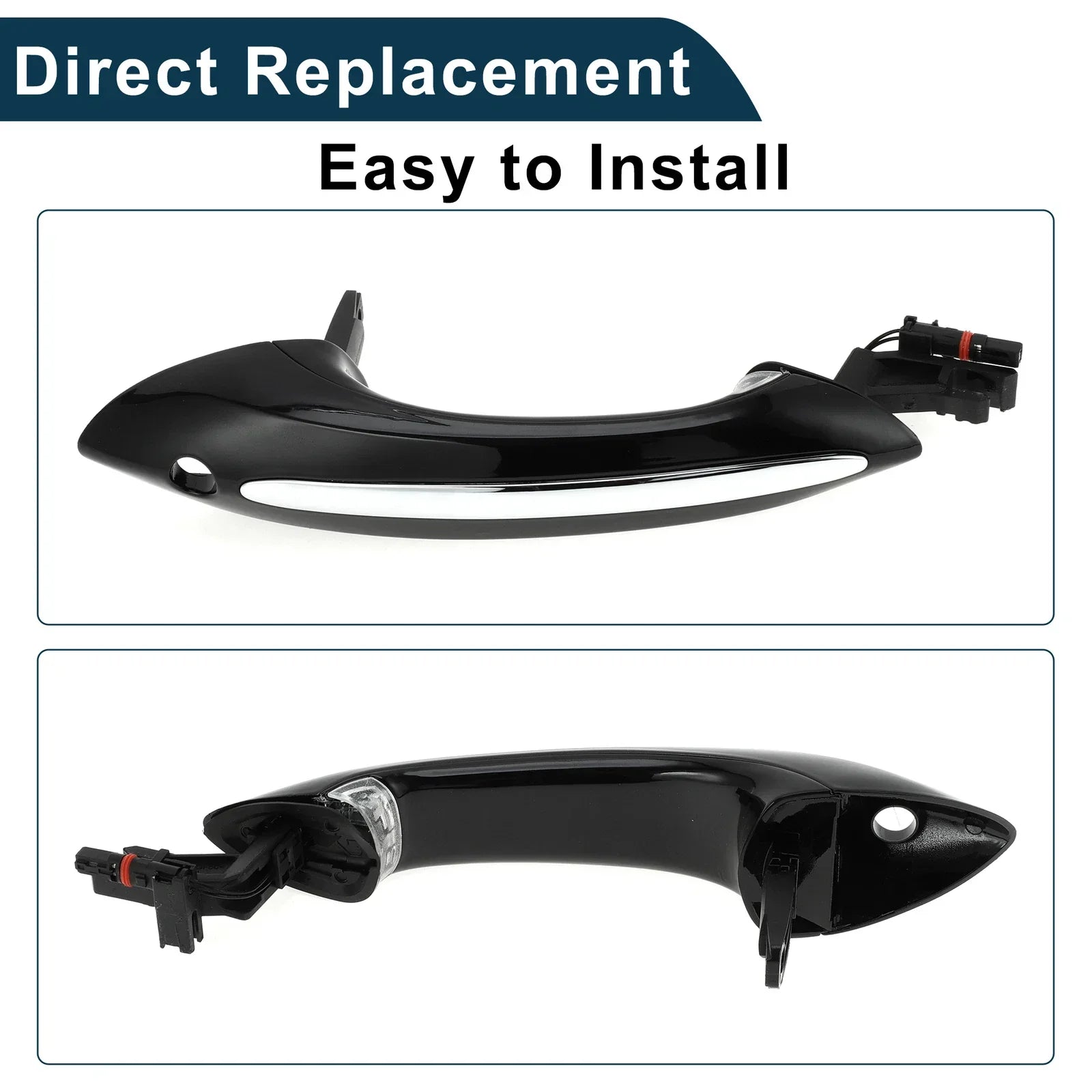 Exterior Door Handle for BMW X5 Front Left Black