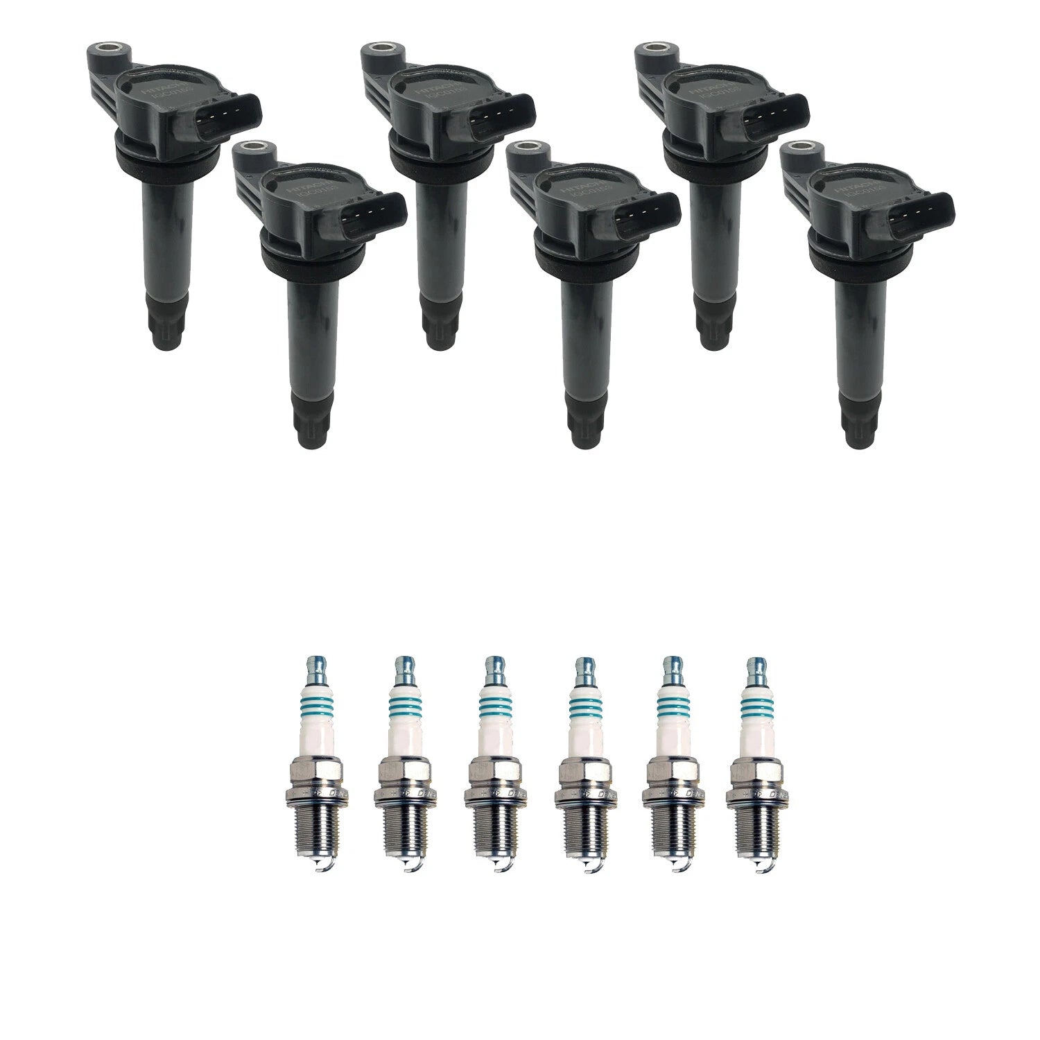 Set of 6 Ignition Coils & Spark Plugs for Toyota Camry V6 (2002–2006)