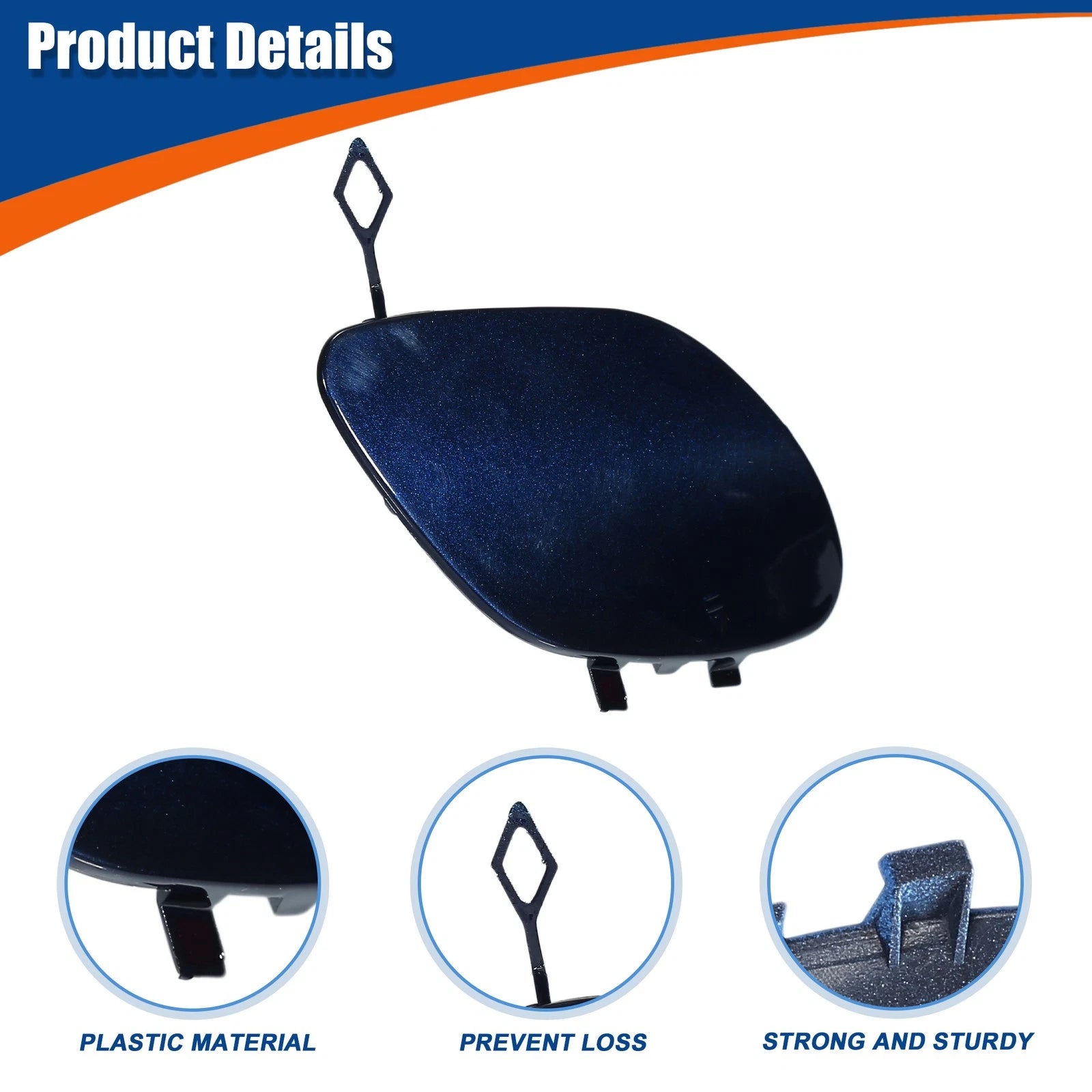 Tow Hook Cover for Mercedes-Benz W205 (2015–2023) No.A2058850724 Dark Blue
