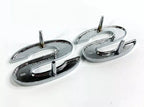 Fender Emblem Chrome Black Replacement for 1969–1972 Chevrolet El Camino