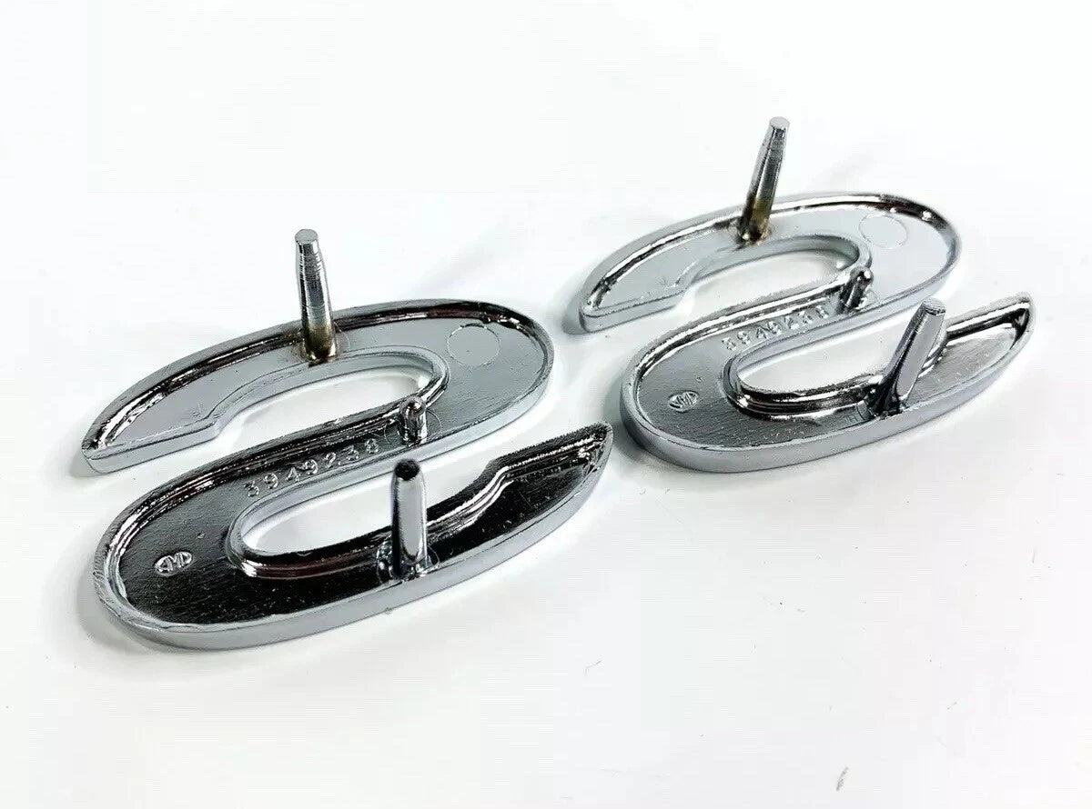 Fender Emblem Chrome Black Replacement for 1969–1972 Chevrolet El Camino
