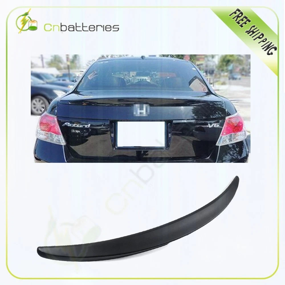 Rear Trunk Wing Spoiler for Honda Accord 4DR Sedan (2008–2012) Unpainted Black
