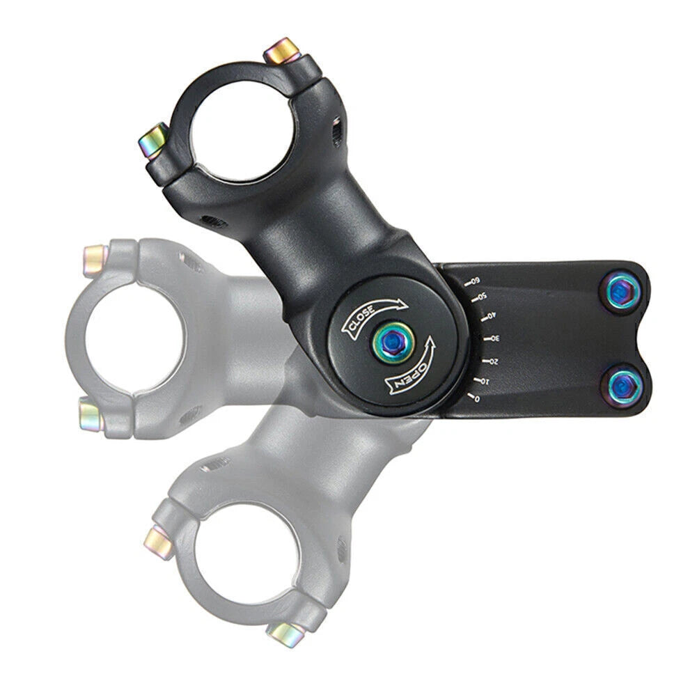 Adjustable Aluminum Handlebar Stem 25.4/31.8mm ±60° for MTB Road Bike