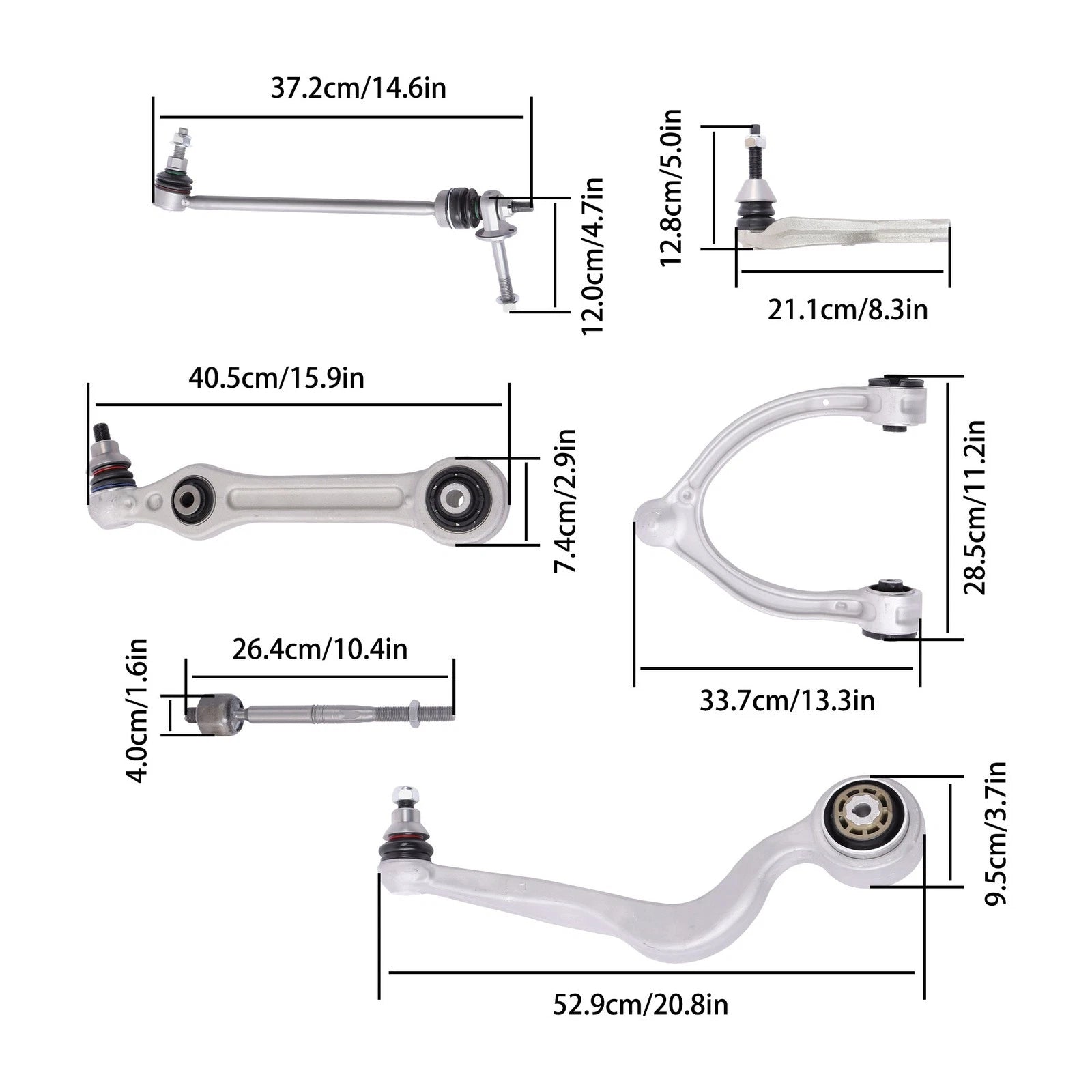Front Control Arm Stabilizer Link Tie Rod Kit for Benz AMG GLC43 (2015-2021)