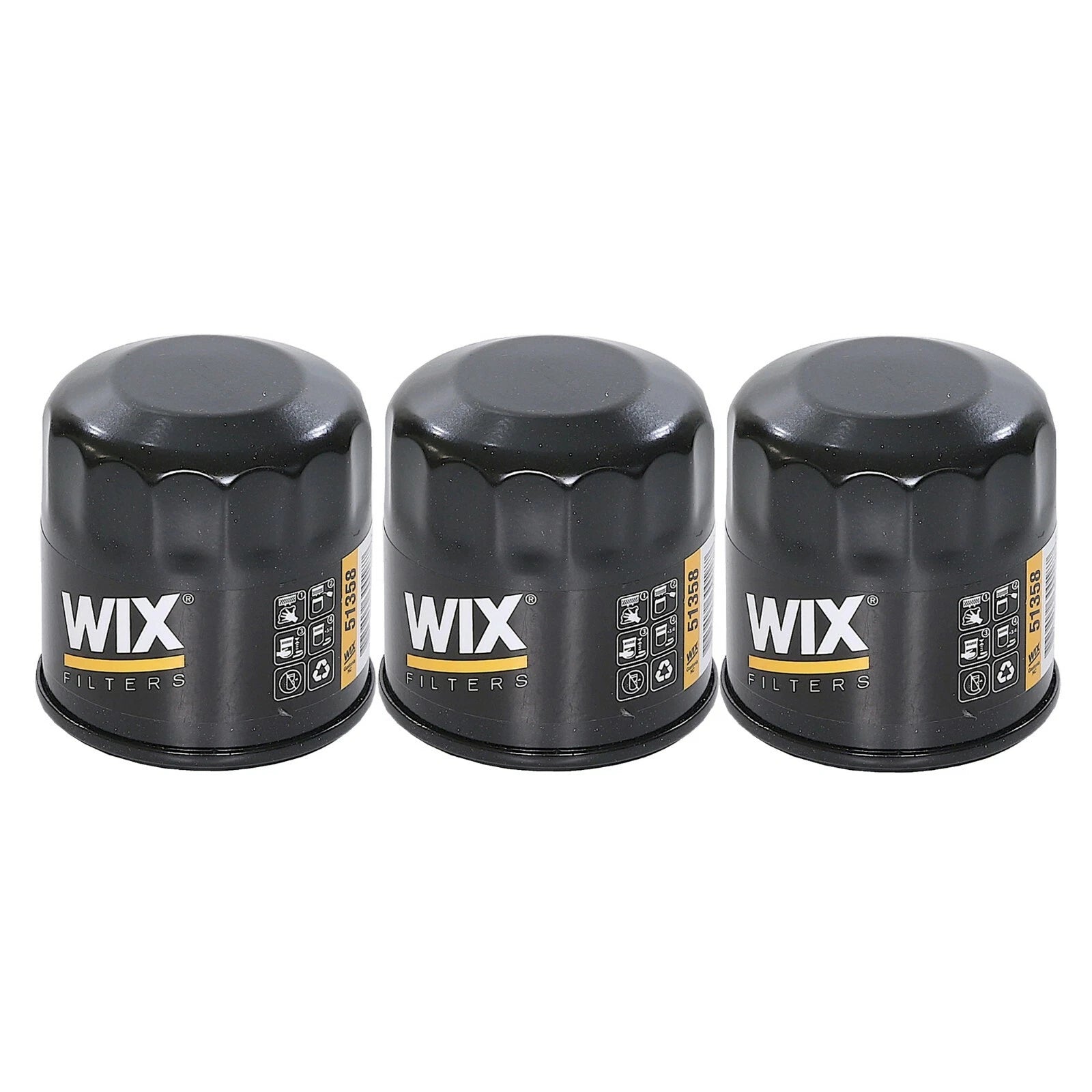 Set of 3 WIX Engine Oil Filters for Chevy Dodge Honda Infiniti Kia Mazda Nissan