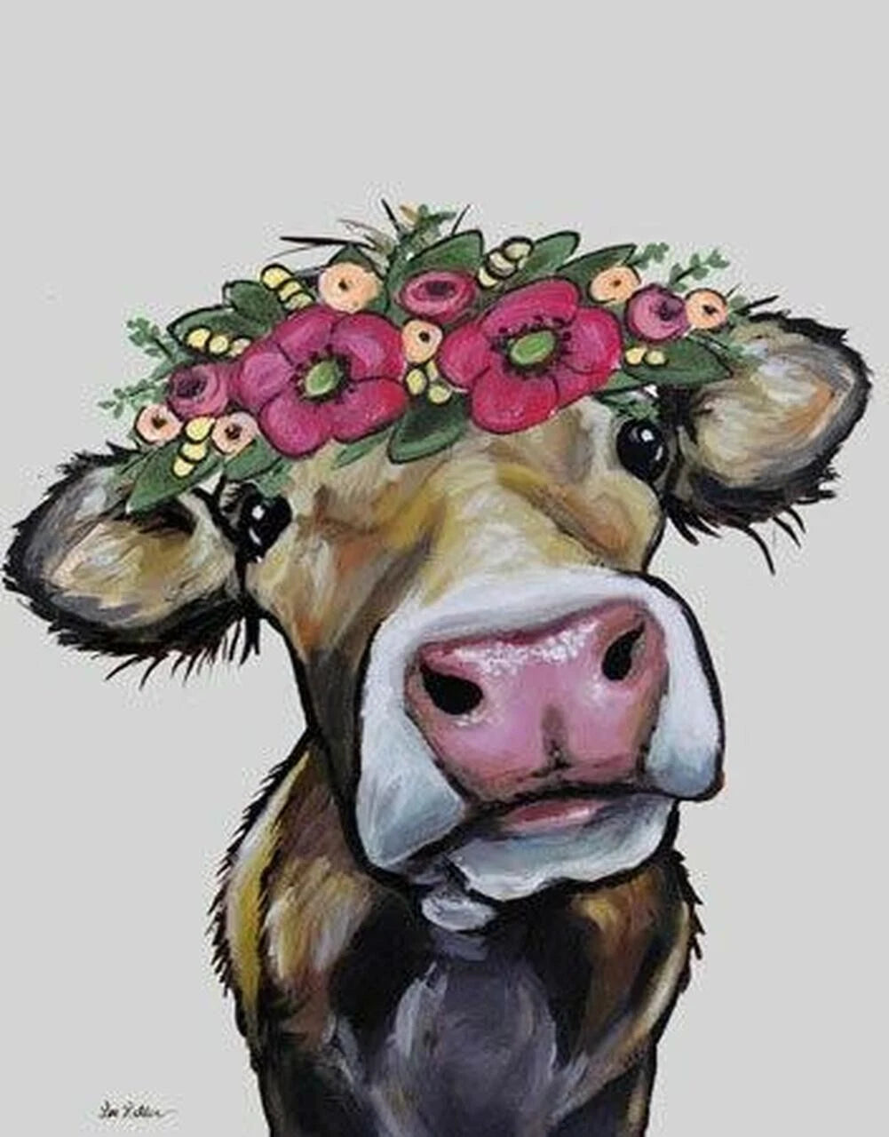 Hazel the Cow Metal Tin Sign - 12.5" x 16"