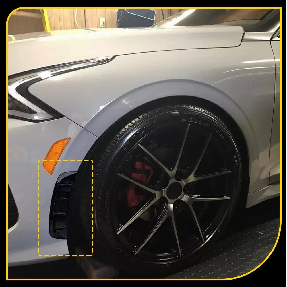 2X Black Side Fender Air Vents for Universal Fit (Car Accessories)