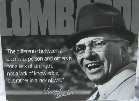 Vintage Replica Tin Metal Sign Vince Lombardi Football Coach Poster 1727