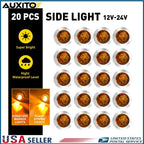 20X Amber LED Strobe Marker Lights for Emergency Hazard Warning