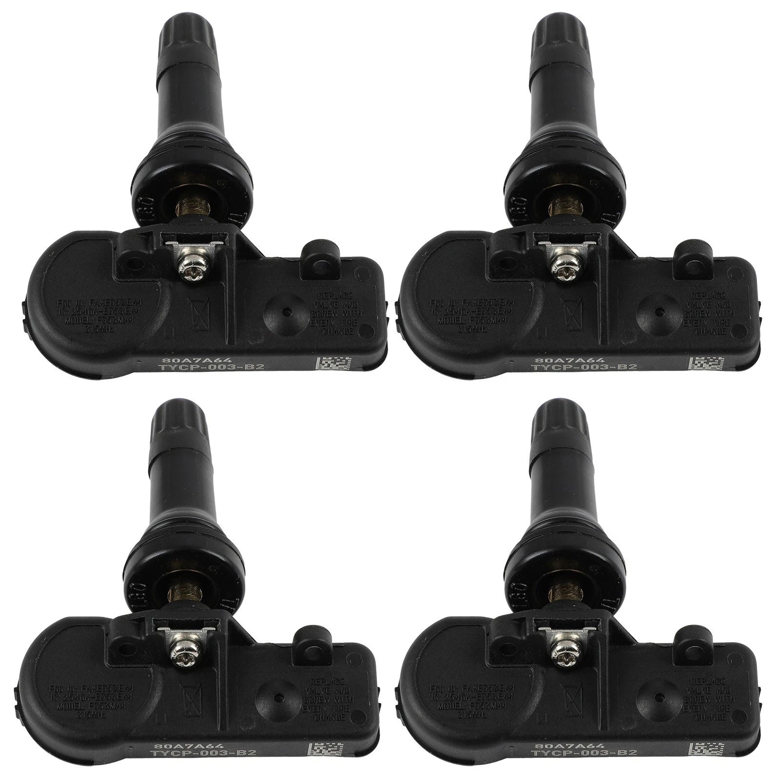 Set of 4 Tire Pressure Monitoring Sensors for Cadillac Chevrolet GMC (974-006) 315MHz