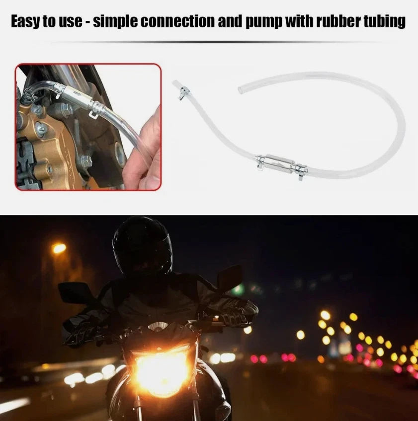 Clutch Brake Bleeder Hose One Way Valve Tube Kit for Motorcycle Car