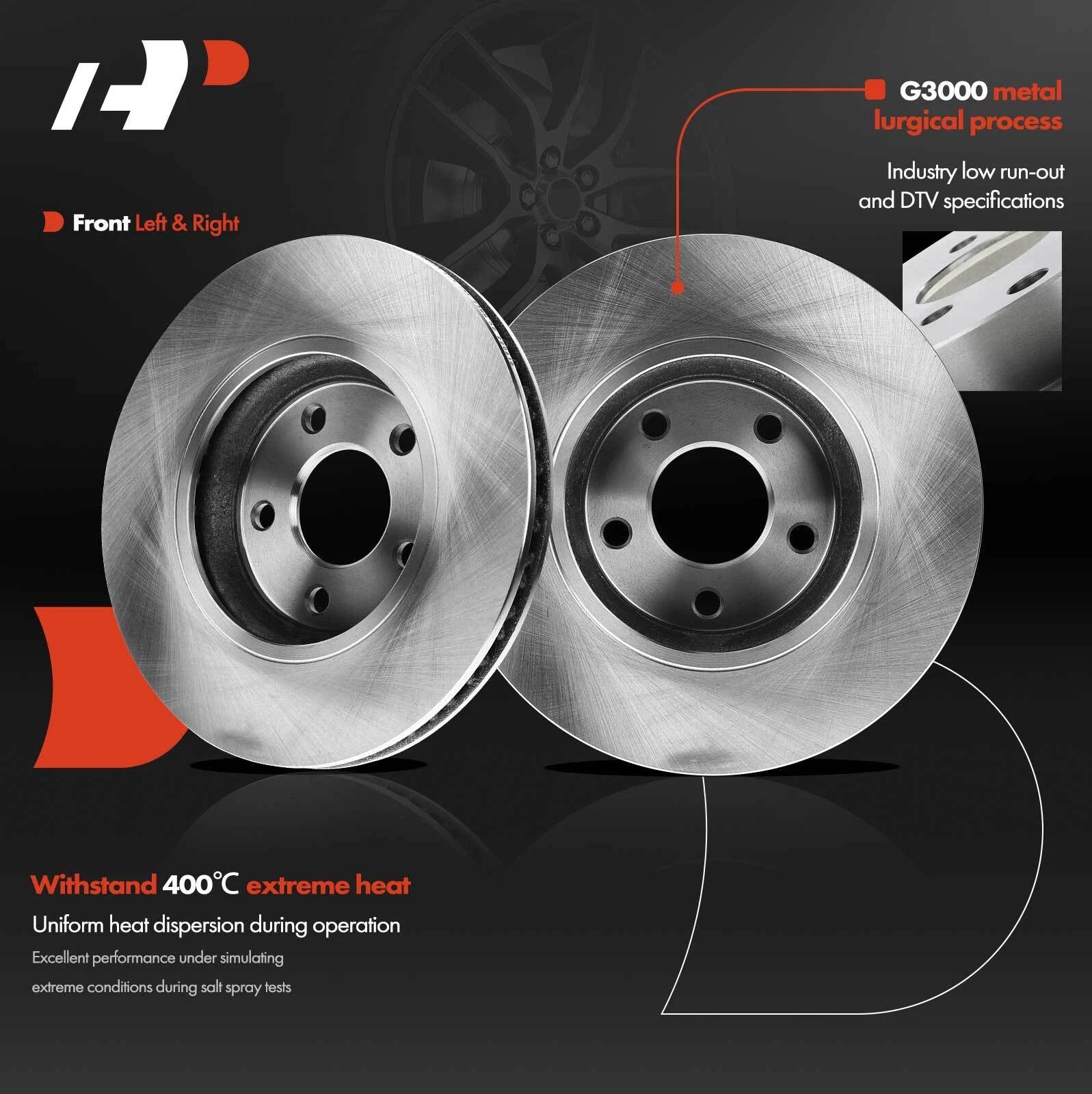 Front Disc Brake Rotors for Chevrolet Malibu HHR Cobalt (2004–2012)