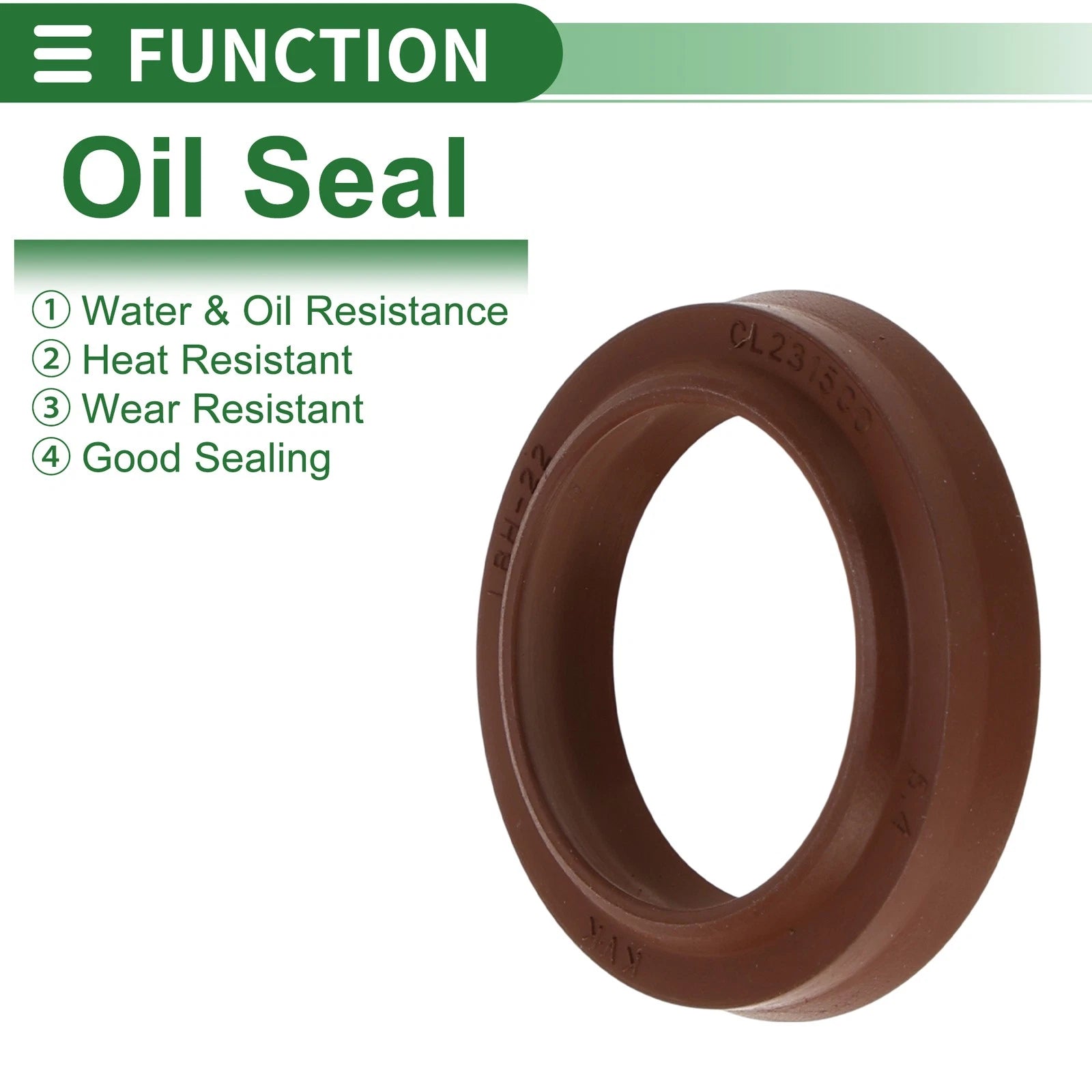 Set of 5 Oil Seal Rotary Shaft Seal FKM Rubber 22x30x4.5mm