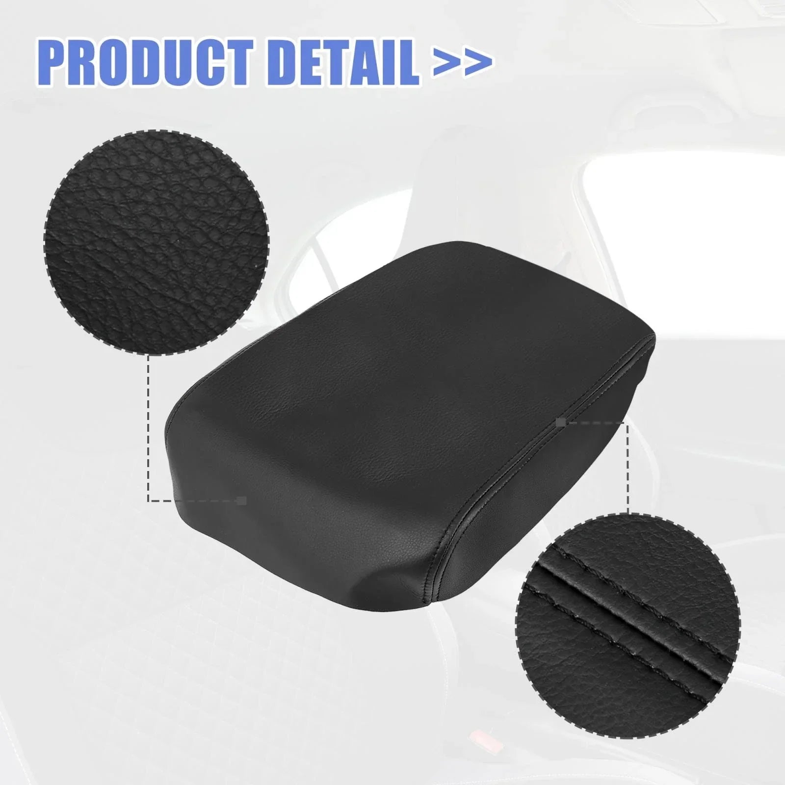Center Console Lid Armrest Cover for Honda Pilot (2009-2015) Microfiber Leather