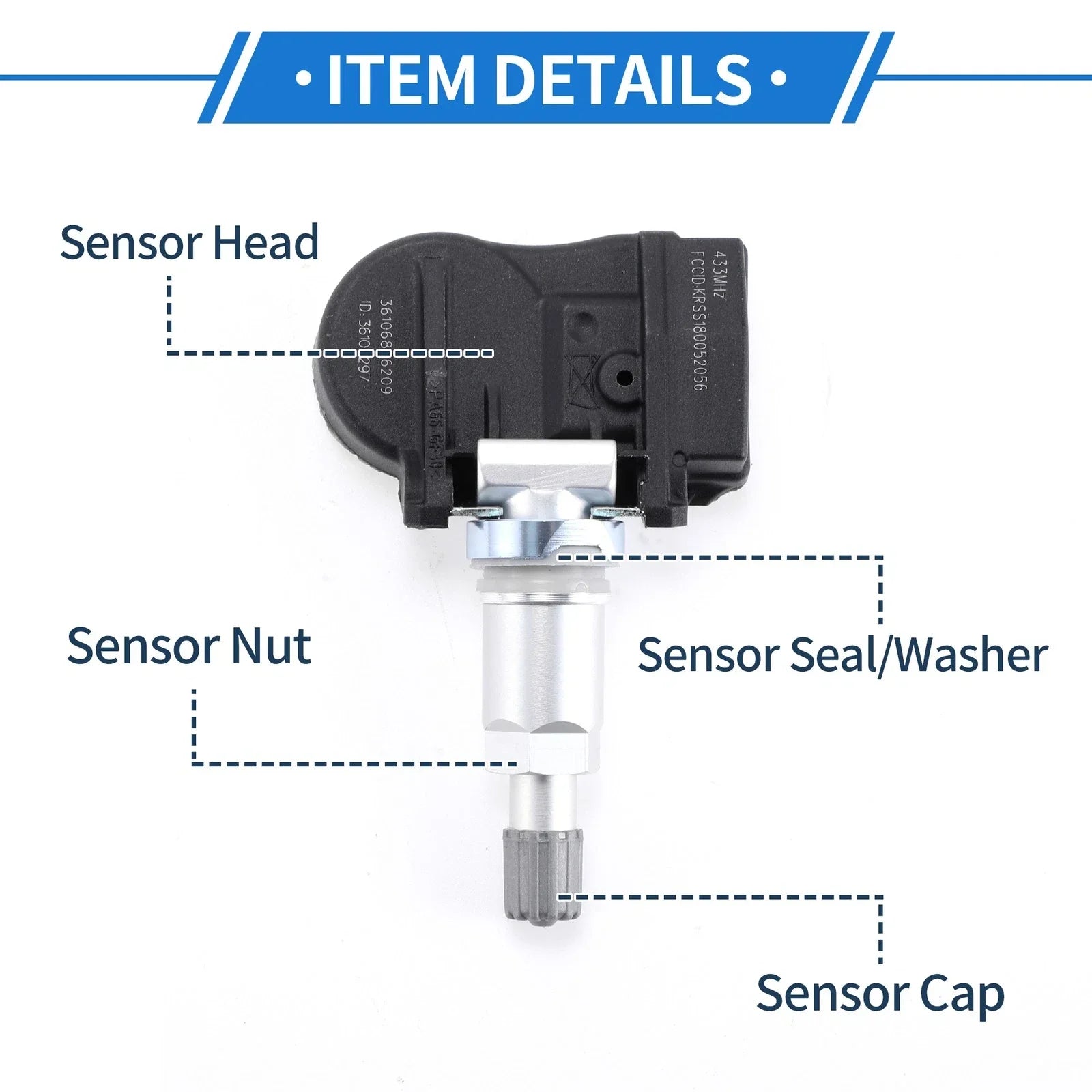 Tire Pressure Sensor for BMW 220i (2014 - 2021) 1 Pc 433MHz