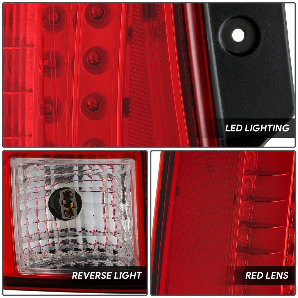 Driver Side LED Taillight for Cadillac Escalade ESV (2007–2014) - Chrome Housing