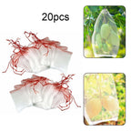 20pcs Drawstring Net Bag for Garden Plants Against Pests