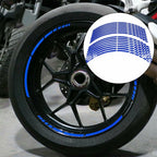 16 Pcs Blue Reflective Rim Strips Tape for Universal Car Wheels (2016–2018)