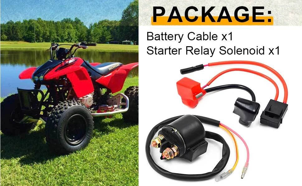 Starter Relay Solenoid Positive Side Battery Cable for Honda TRX400EX (1999–2007)