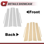 Set of 6 Door Pillar Window Trim for Lexus ES (2013–2018) Silver Tone
