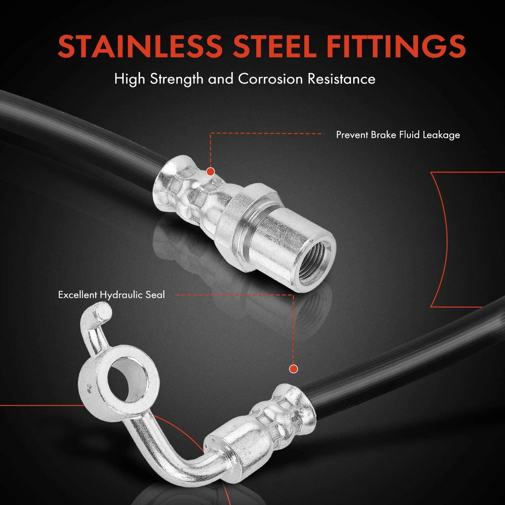 2X Rear Brake Hydraulic Hoses for Subaru Outback (2010-2012)