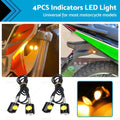 4X Amber LED Turn Signal Light Blinker for Universal Motorcycles
