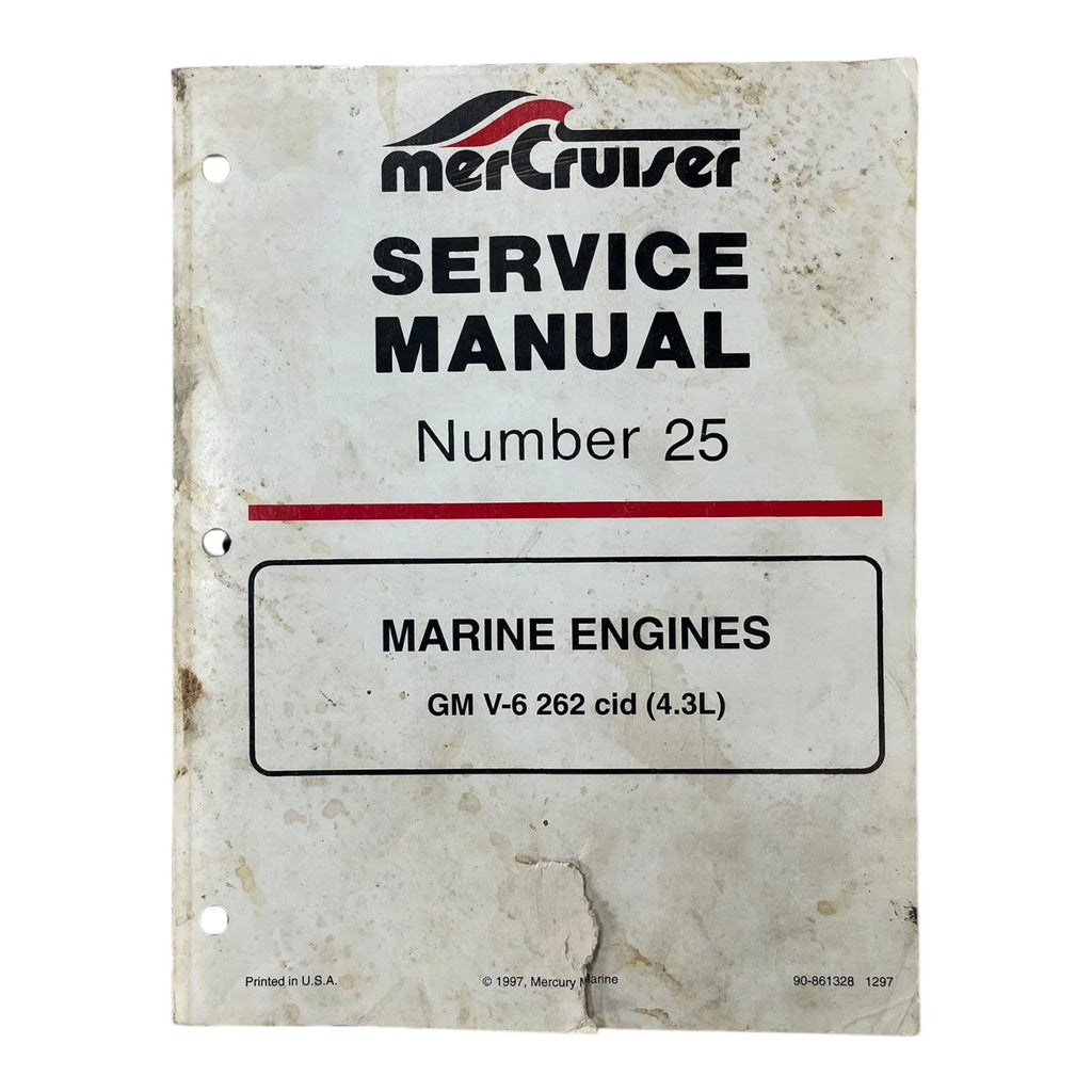 Service Manual #25 for MerCruiser GM V-6 262 cid 4.3 (1990–1995)