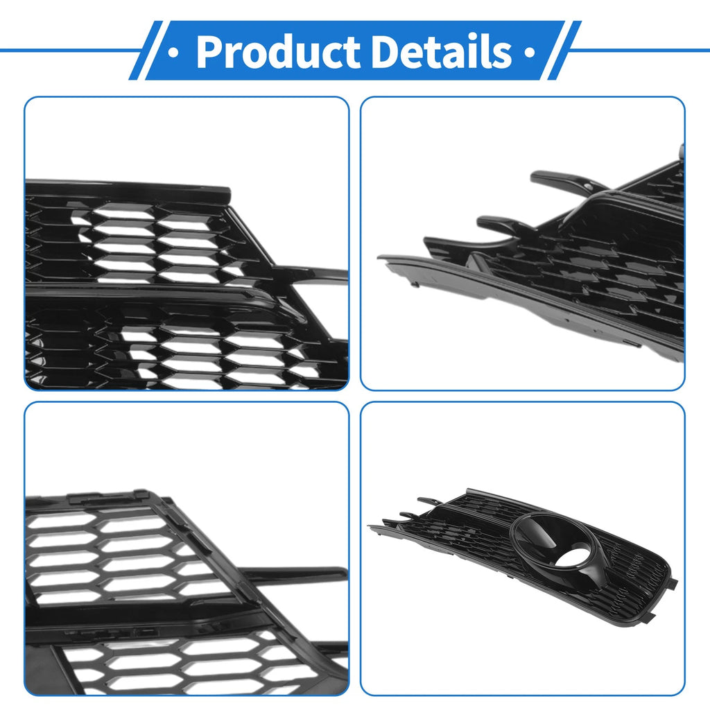1 Pair Fog Light Grills for Audi A6 (2016–2018) No. 4G0807647A